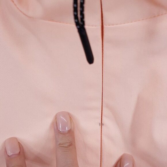 NIKE Running Jacket Womens XL Pastel Pink Pullover Loose Fit Hooded Windbreaker - Picture 3 of 11